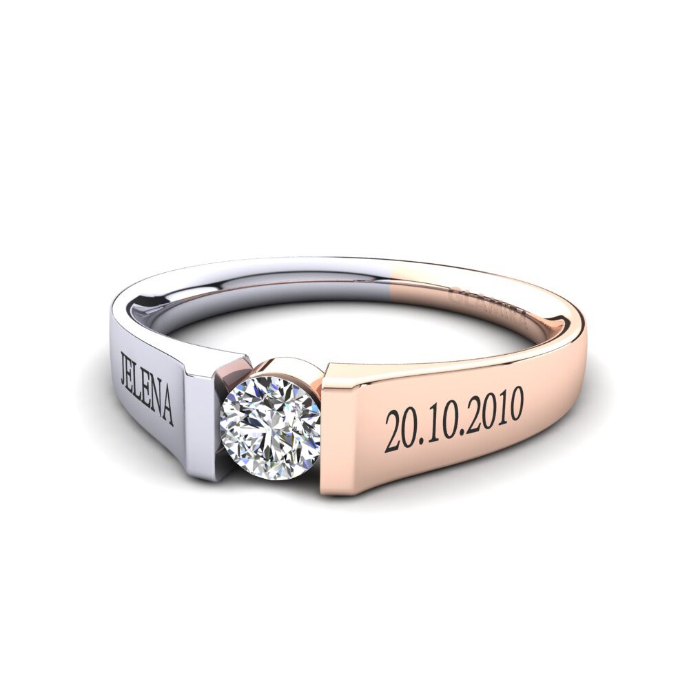 585 Rot & Weissgold Labor-gezüchteter Diamant Ringe Vernin