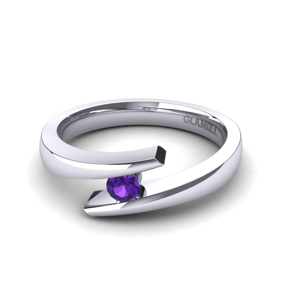 Améthyste Bague de fiançailles Rosita 0.1 crt