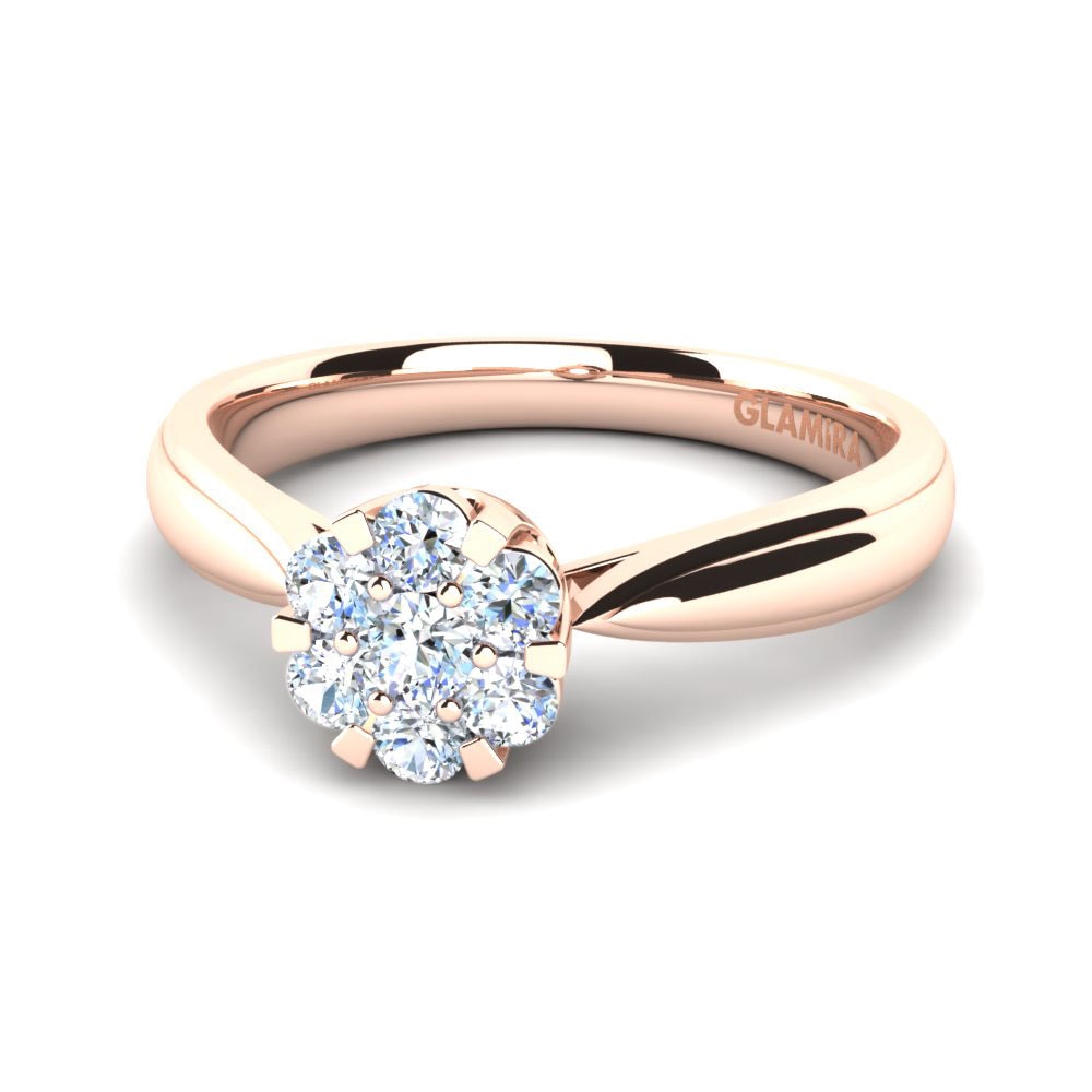 18ct Rose Gold Lab Grown Diamond Ring Venice