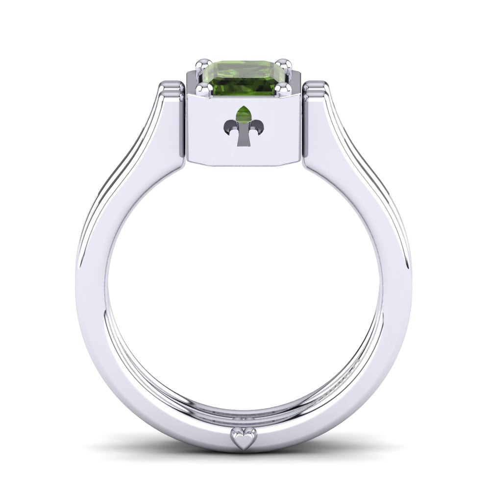 950 Platinum Green Tourmaline Ring Reyneke