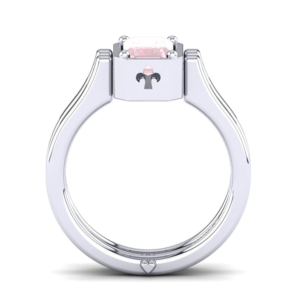 Or Blanc 9k Quartz Rose Bague Reyneke