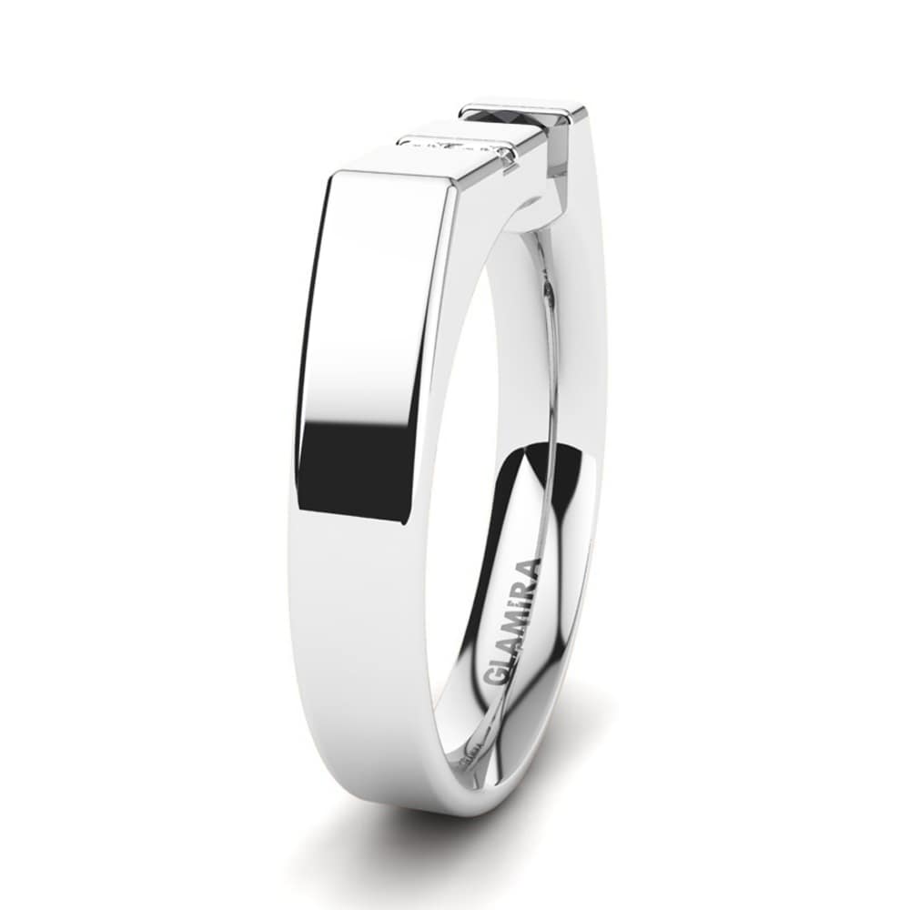 Paladio 950 Ónix Negro Anillo de Hombre Balconi