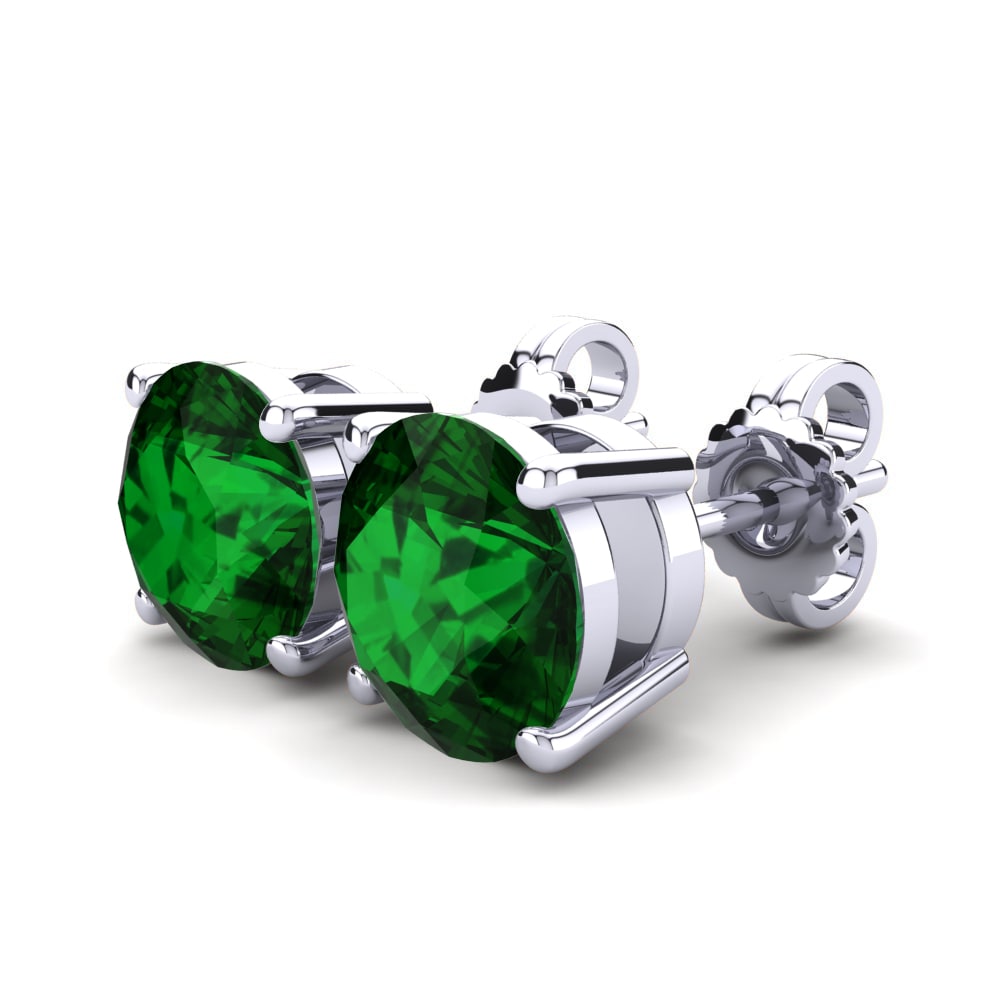 Platine 950 Émeraude Boucle d'oreille femme Urvika