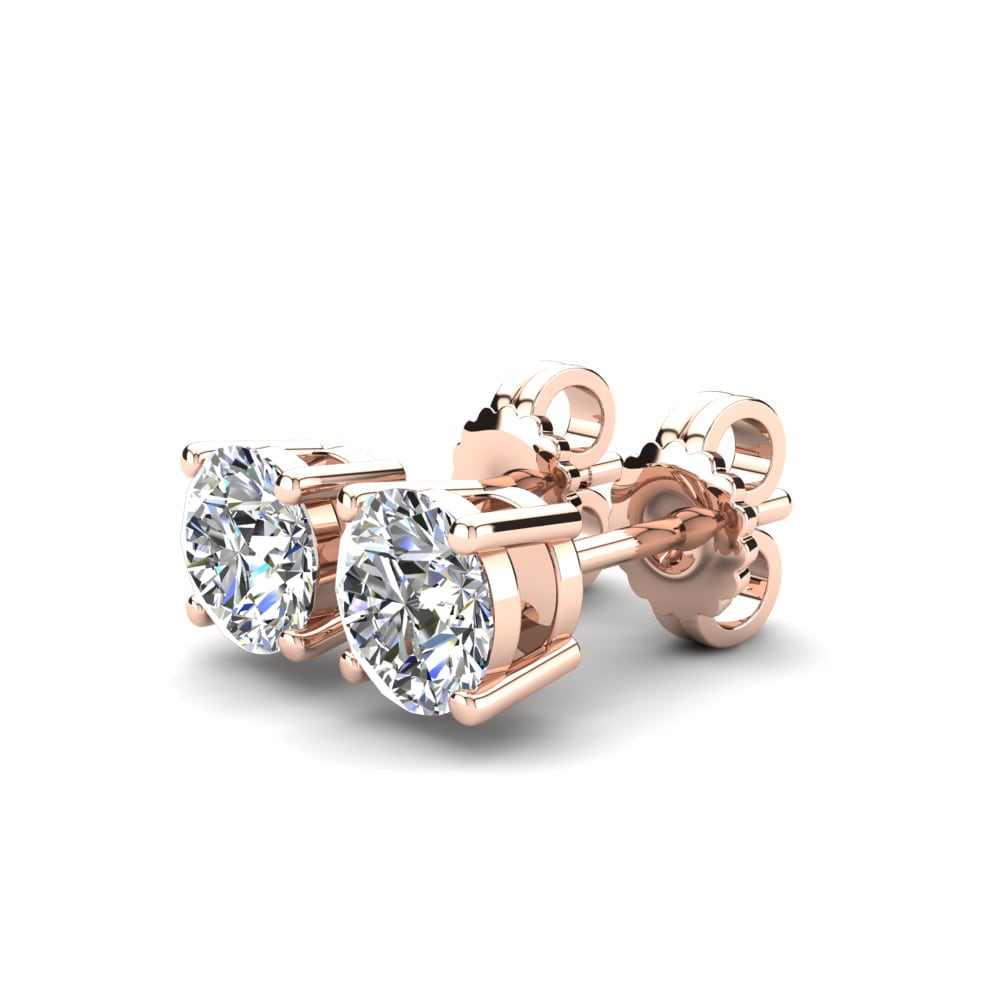 Oro Rosso 750 Zaffiro Bianco Orecchino da donna Vedasri