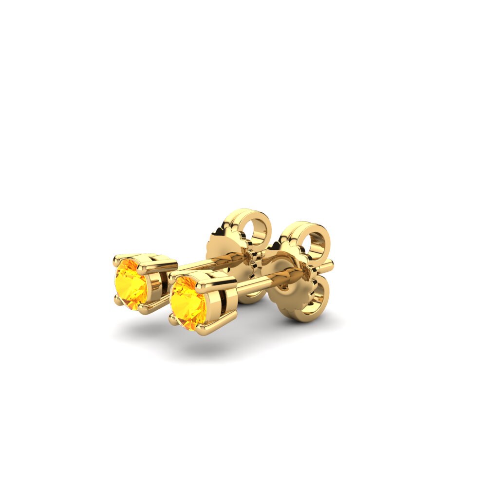 14k Oro Amarillo Citrino Pendiente de mujer Vedra