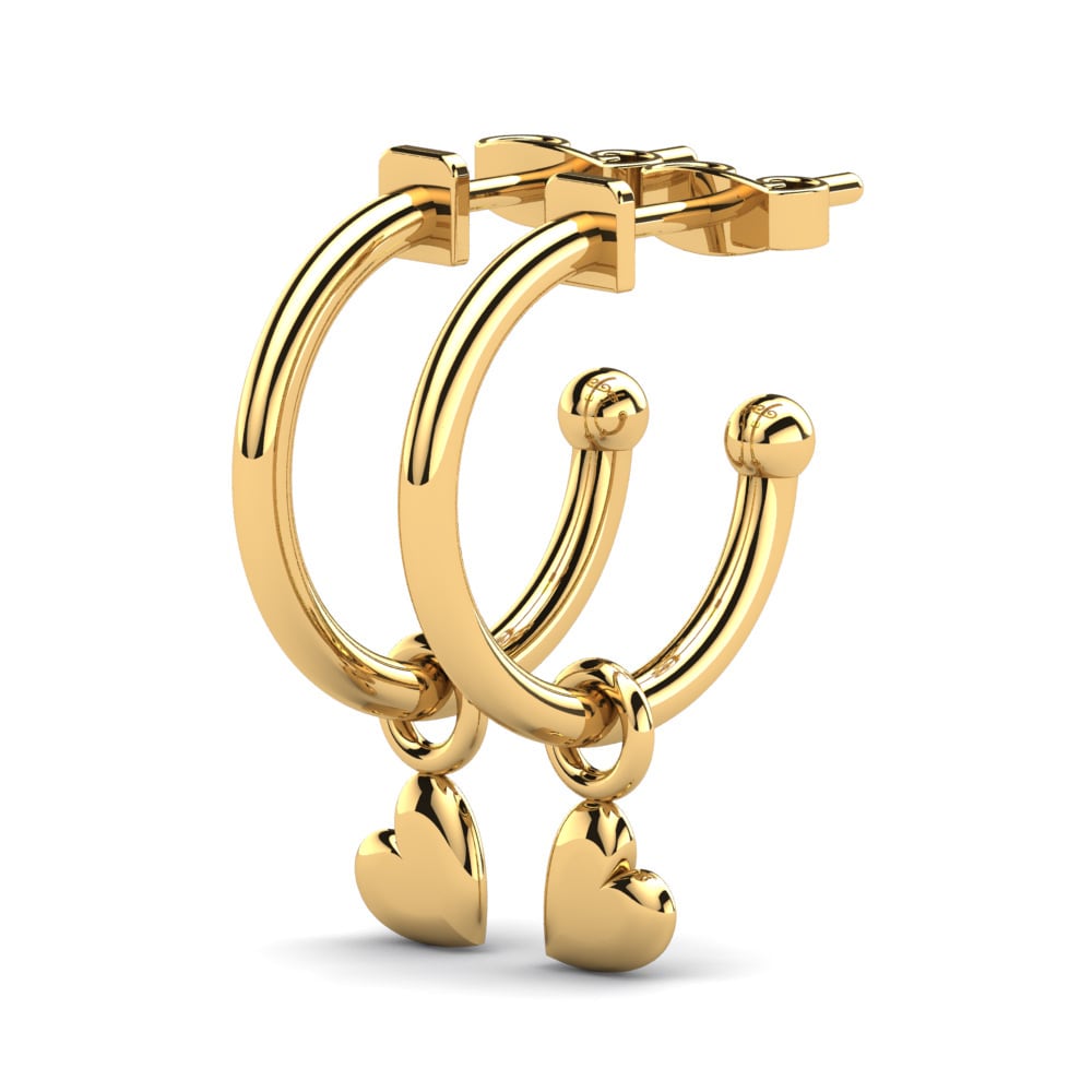 9k Oro Amarillo Pendientes Sadira 12 mm