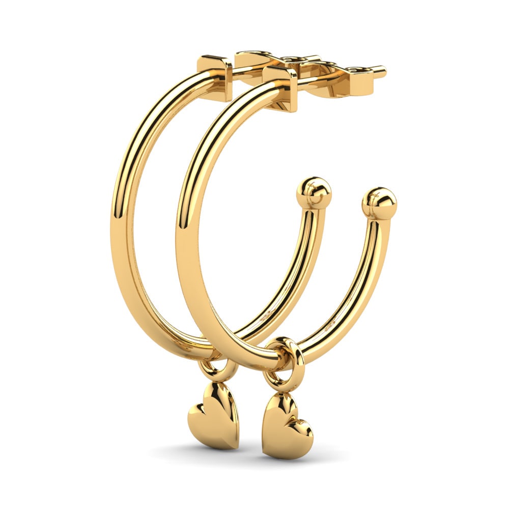 9k Oro Amarillo Pendientes Sadira 18 mm