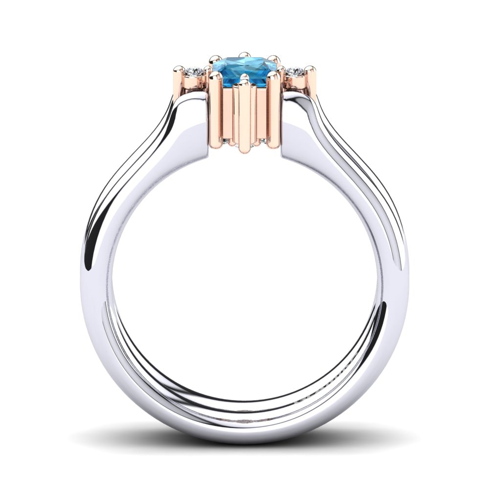 Princesa Topacio azul Anillo Sakhalin