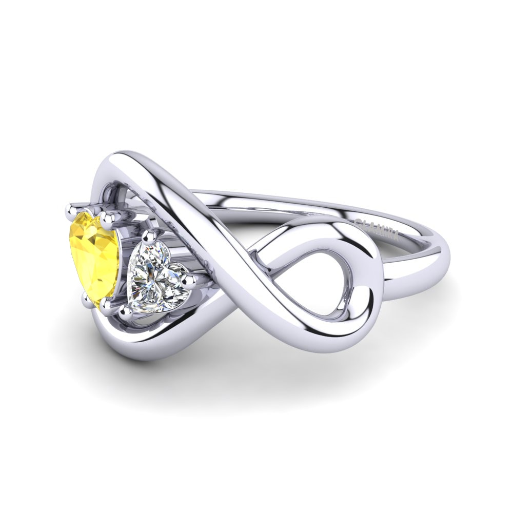Heart Yellow Sapphire Ring Salvina