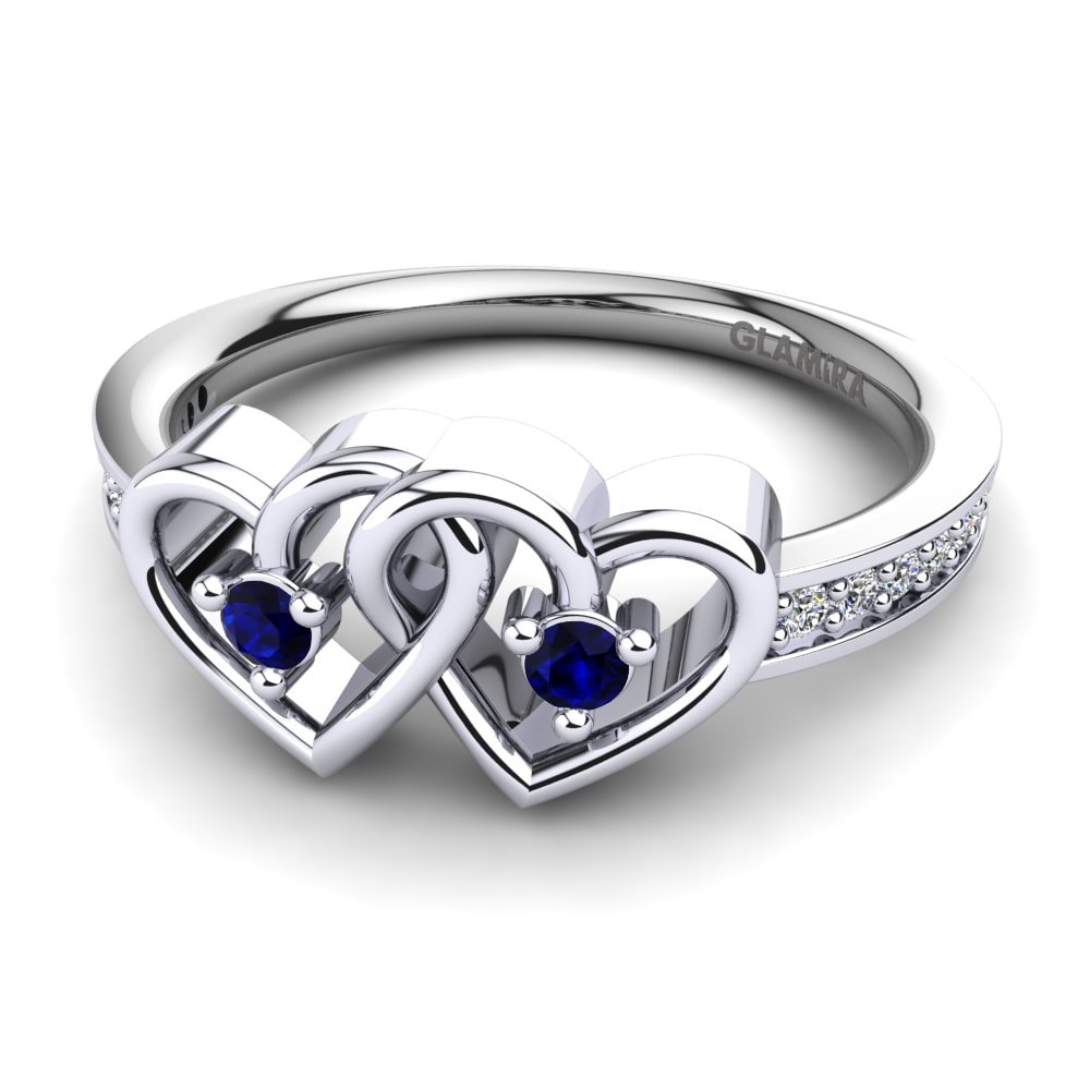 Circonita Azul Oscuro Anillo Sharalyn