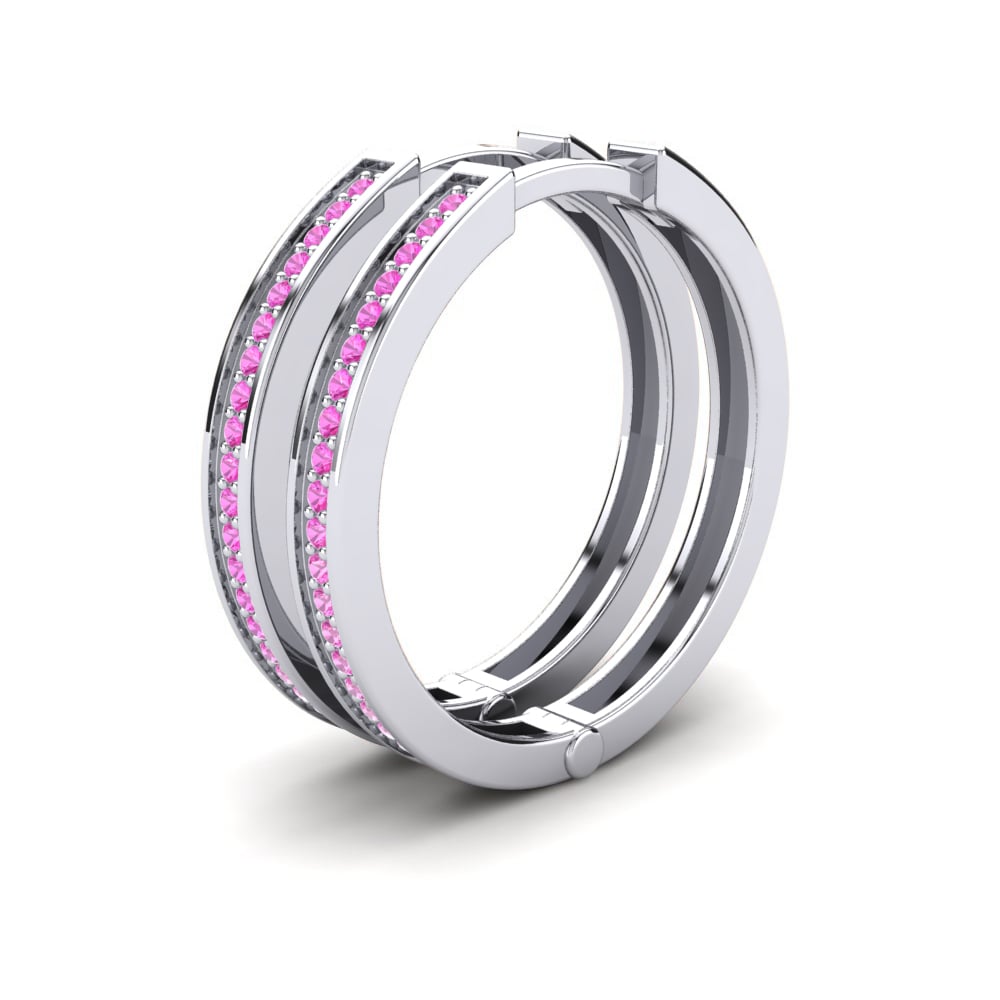 Rosa Turmalin Damen ohrring Sheilah 18 mm