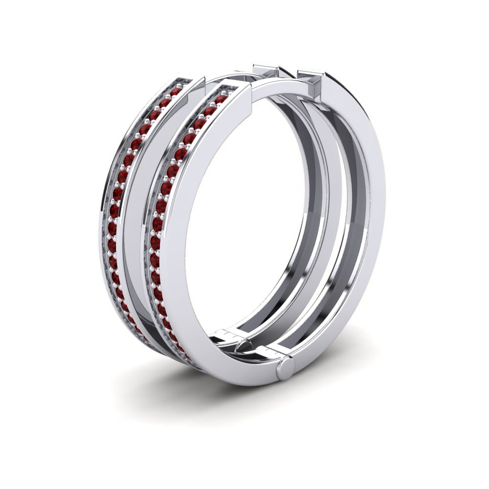 Roter Zirkonia Damen ohrring Sheilah 18 mm