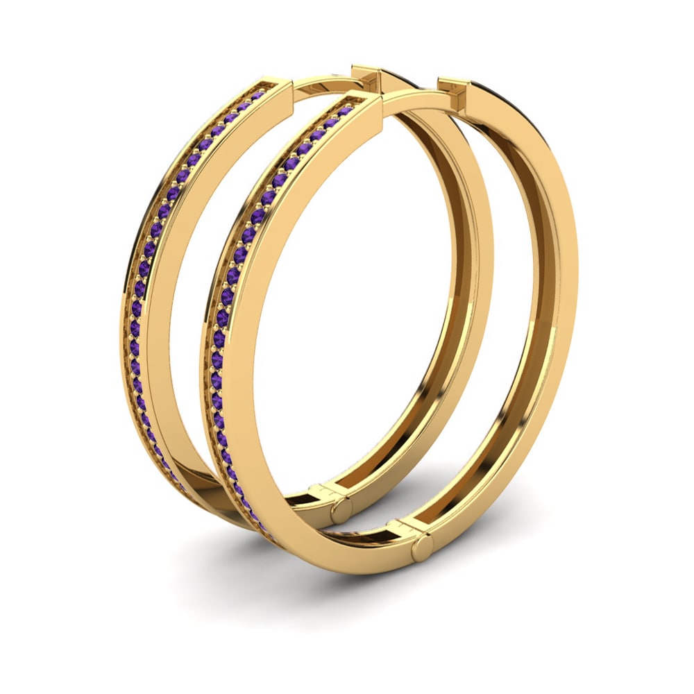 Amethyst Damen ohrring Sheilah 25 mm