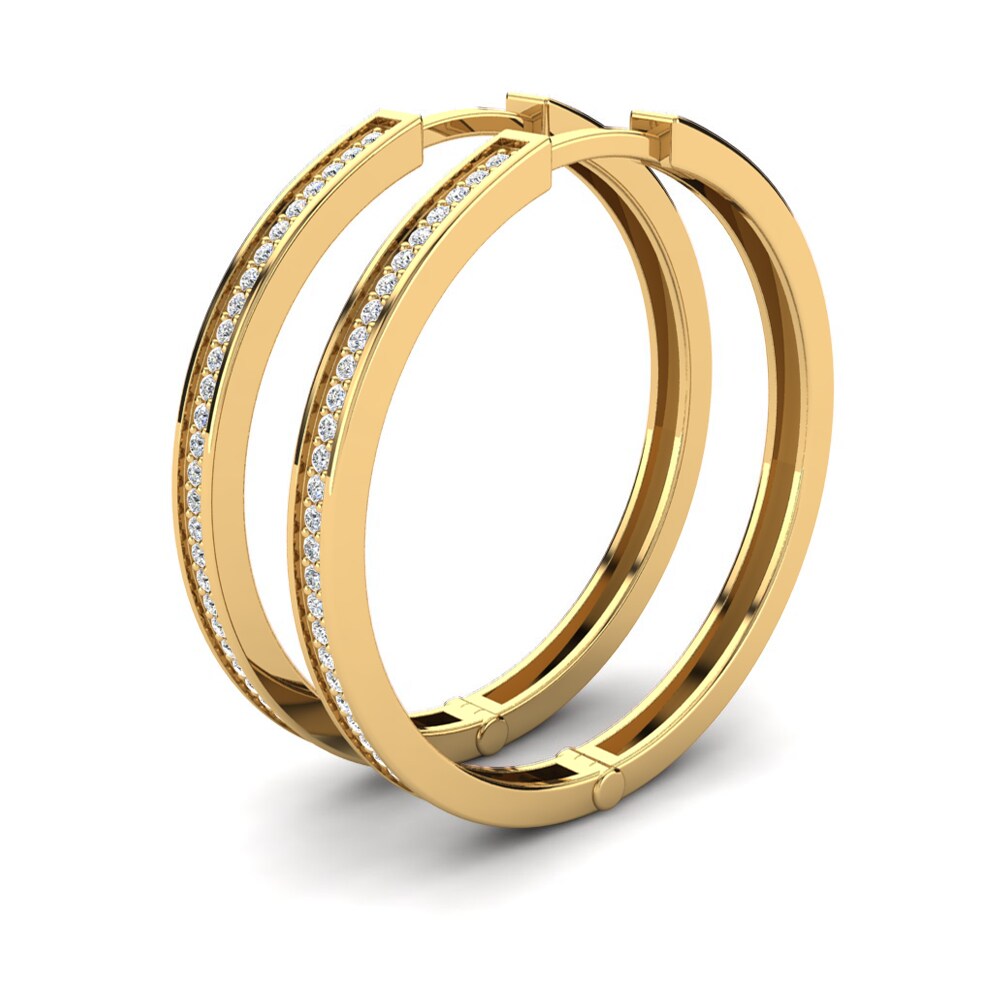 Zirkoon Dames Oorbellen Sheilah 25 mm