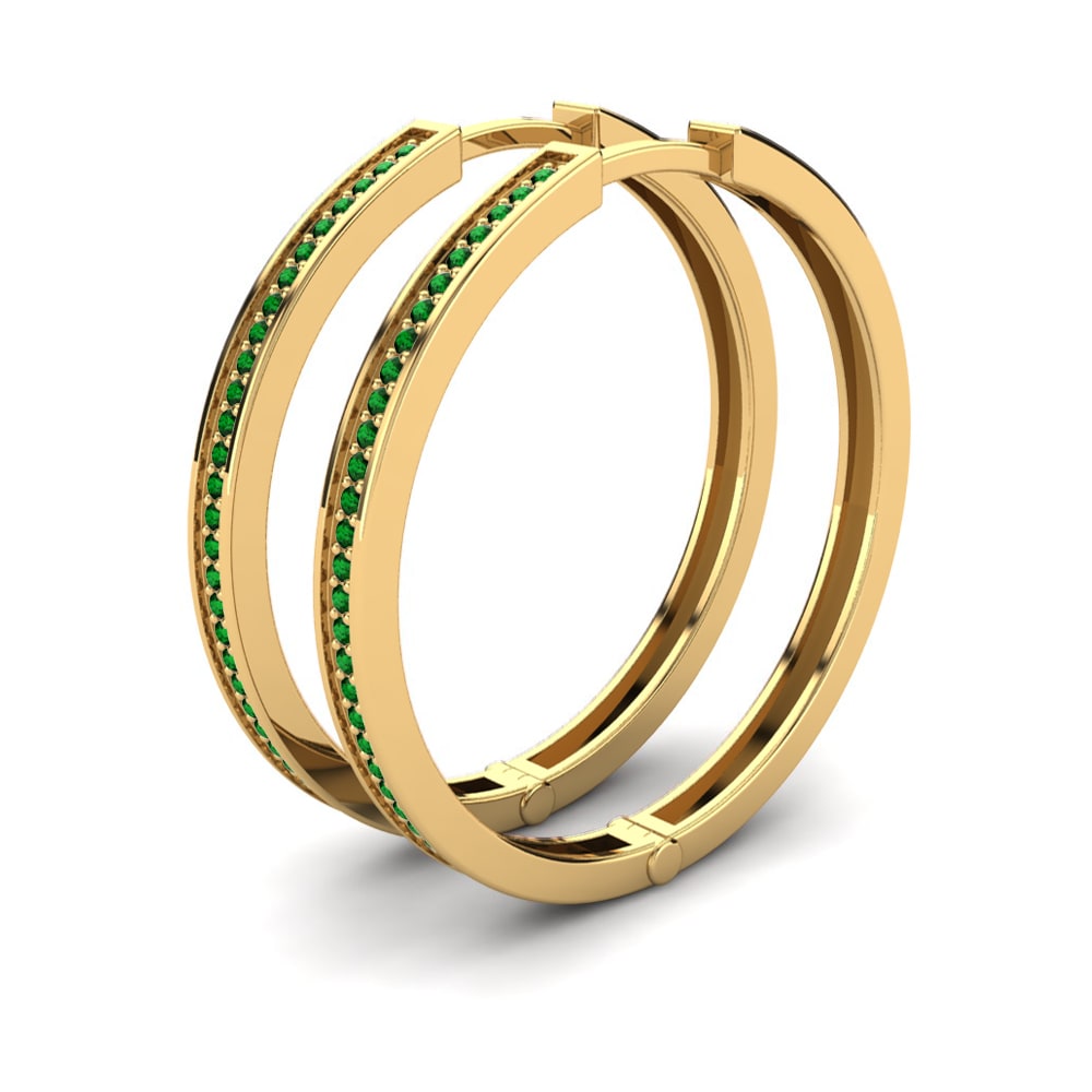 Grüner Zirkonia Damen ohrring Sheilah 25 mm