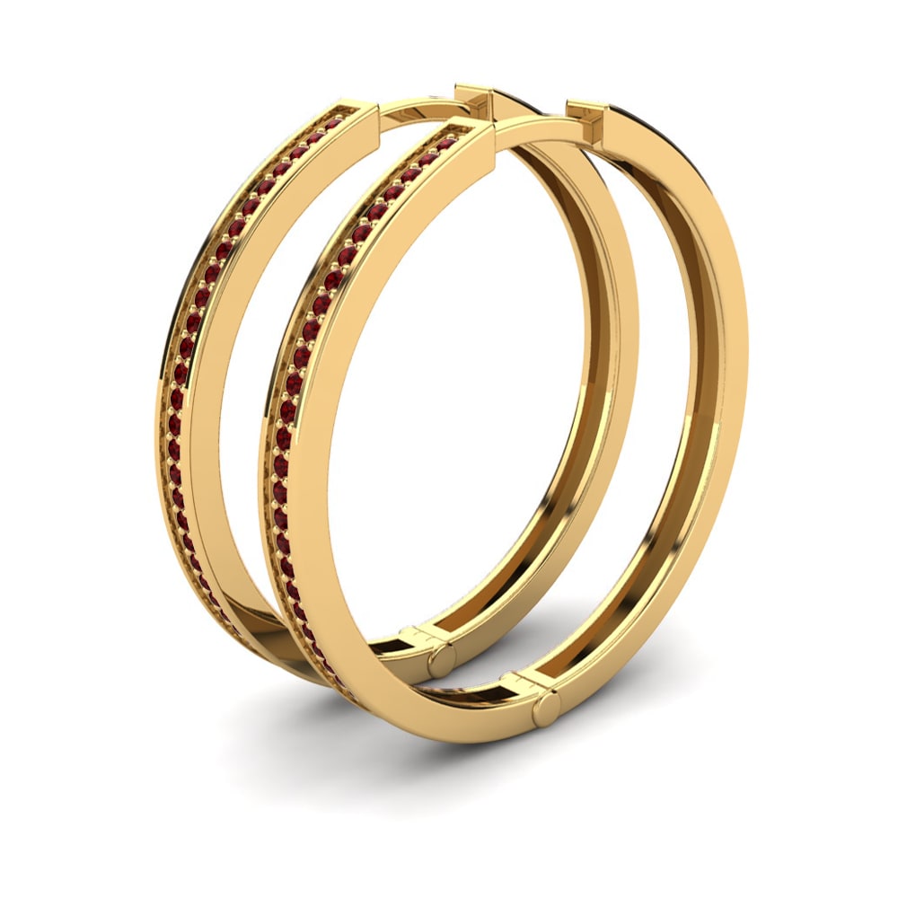 Roter Zirkonia Damen ohrring Sheilah 25 mm