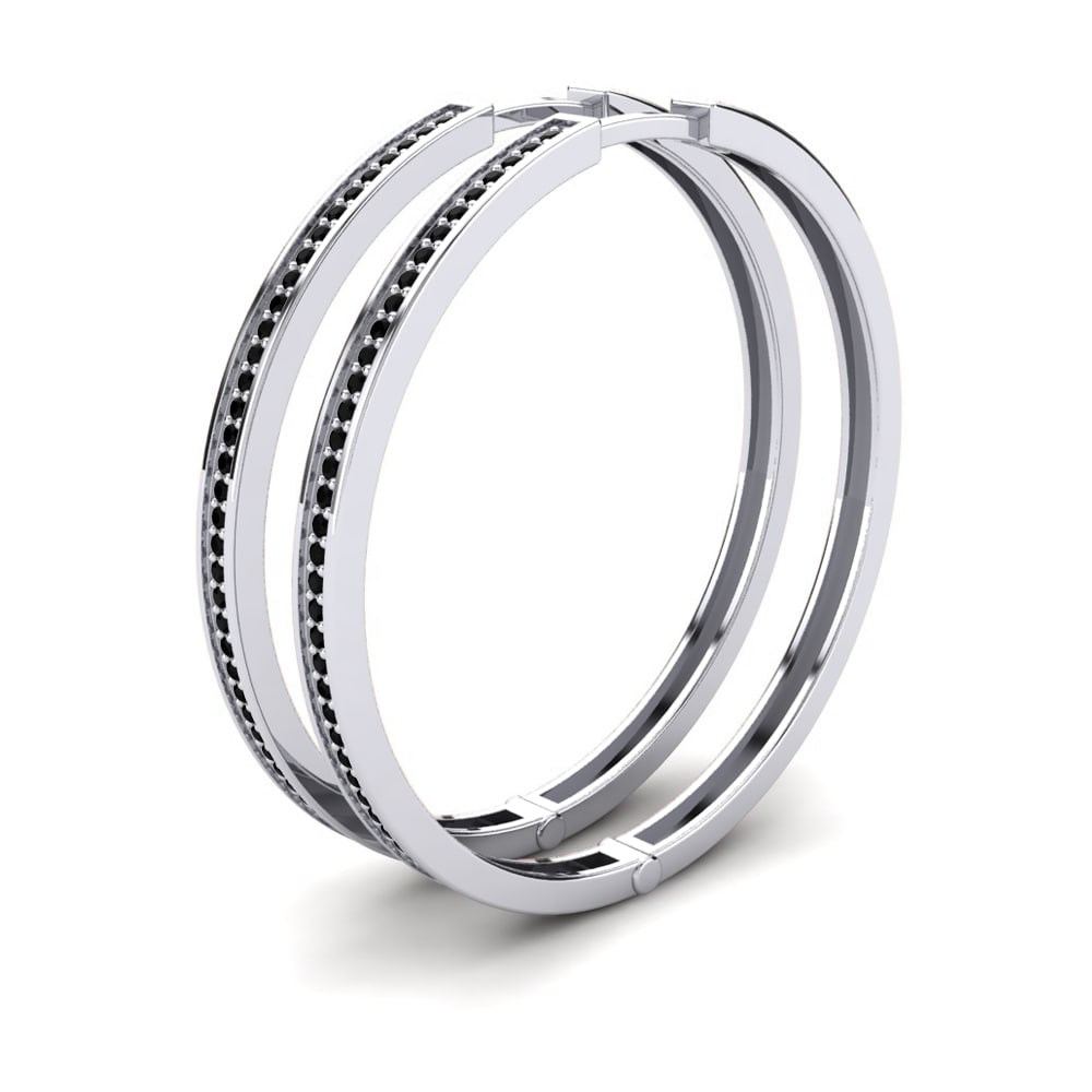 Czarny Onyks Kolczyk damski Sheilah 32 mm