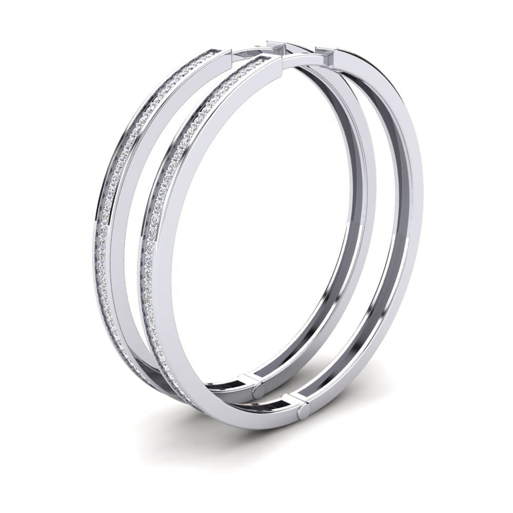 Moissanita Pendiente de mujer Sheilah 32 mm