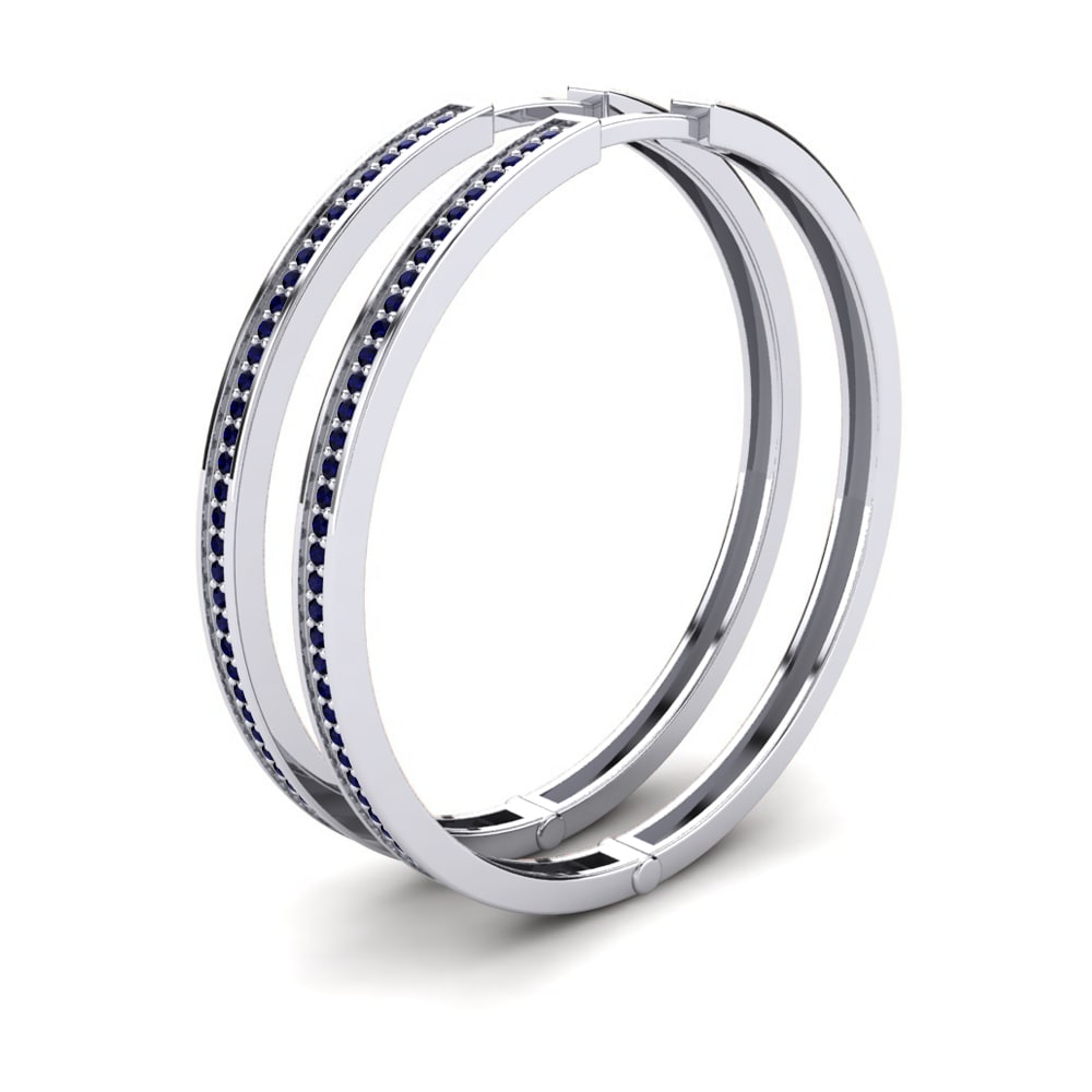 Đá Zirconia Xanh Lam Bông tai nữ Sheilah 32 mm
