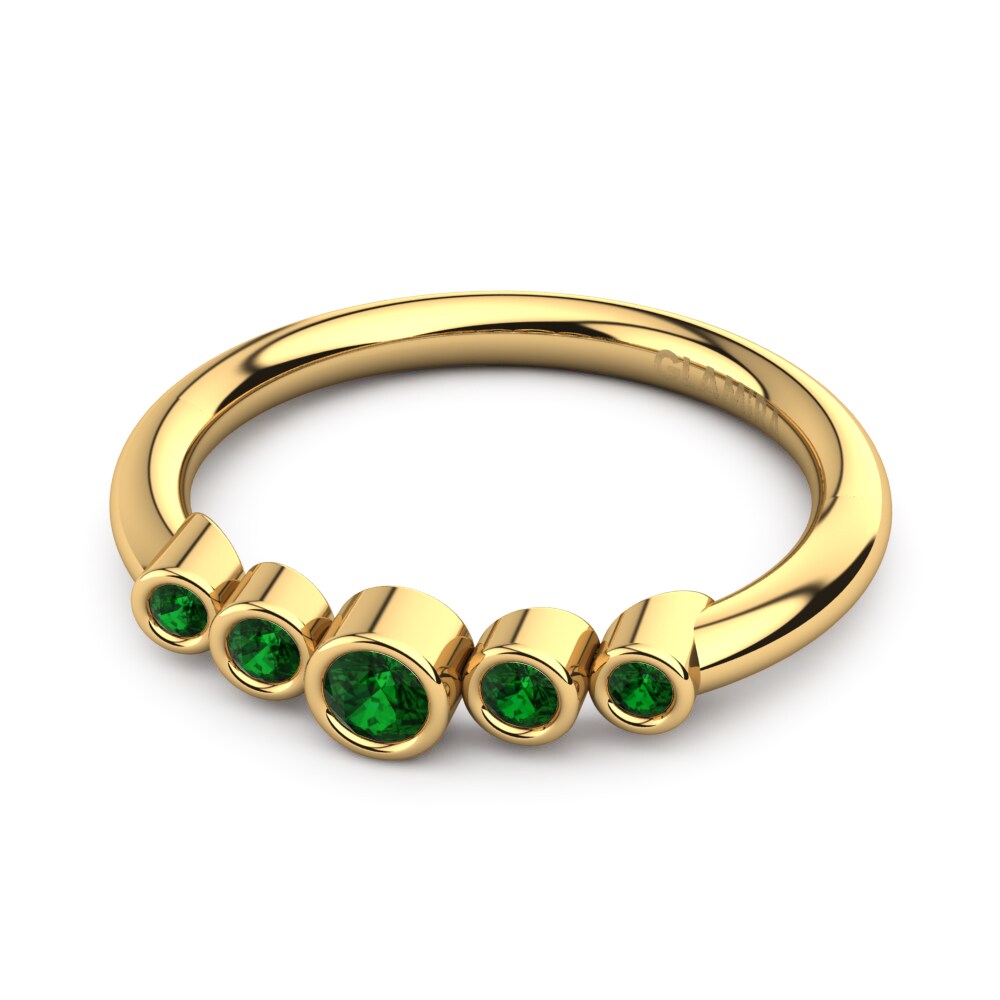 Green Zirconia Engagement Ring Solis