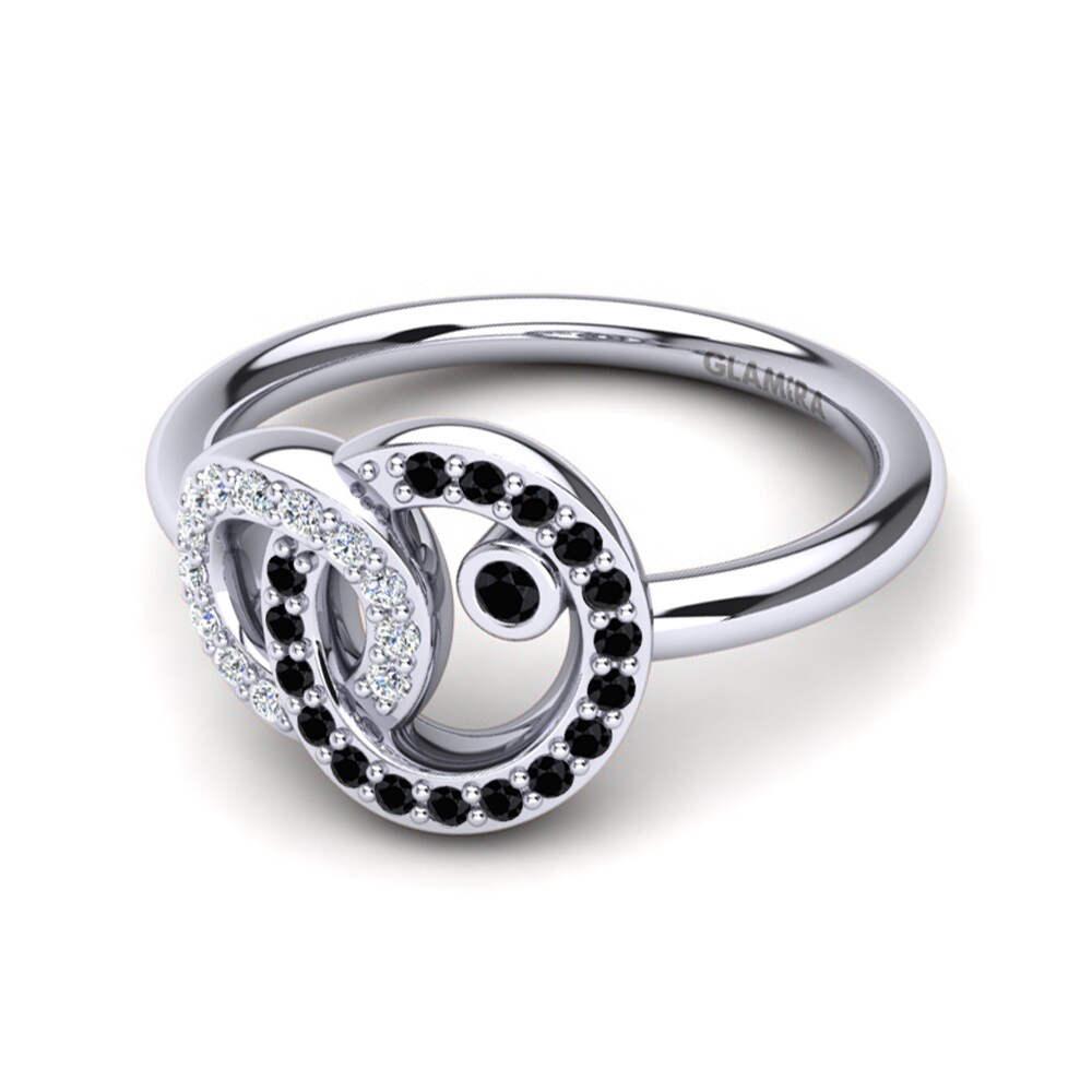 14ct White Gold Black Onyx Ring Susanna