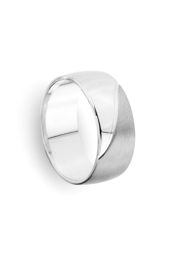 18K Wit Goud Heren Trouwring Alluring Image