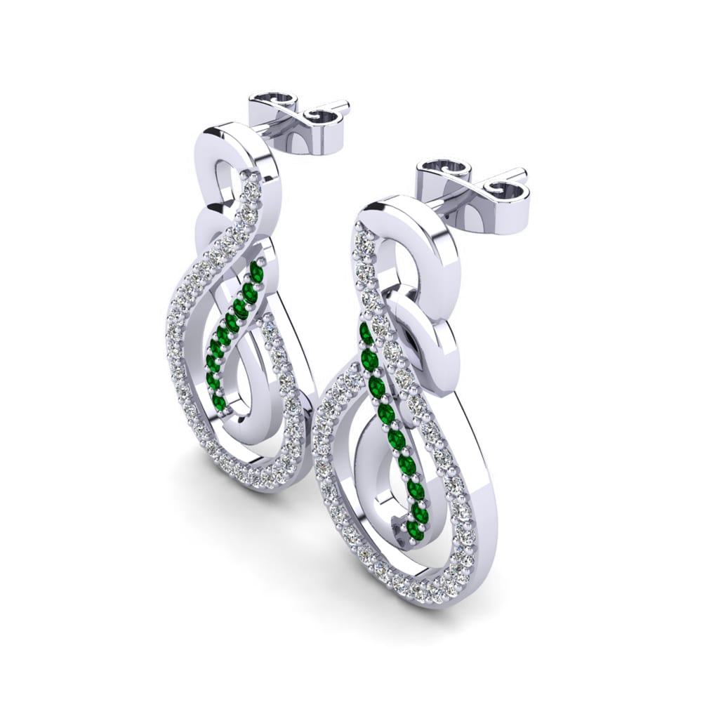 Đá Zirconia Xanh Bông tai nữ Taflan