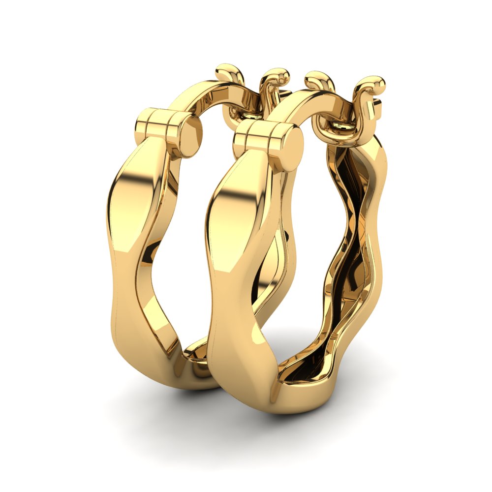 9k Oro Amarillo Pendientes Tameka 12 mm