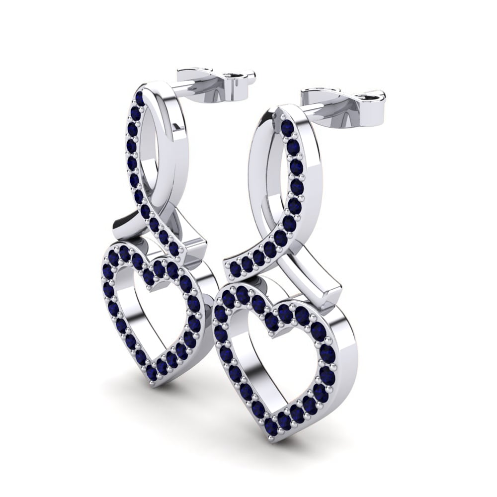 Donker Blauwe Zirkoon Dames Oorbellen Taypars