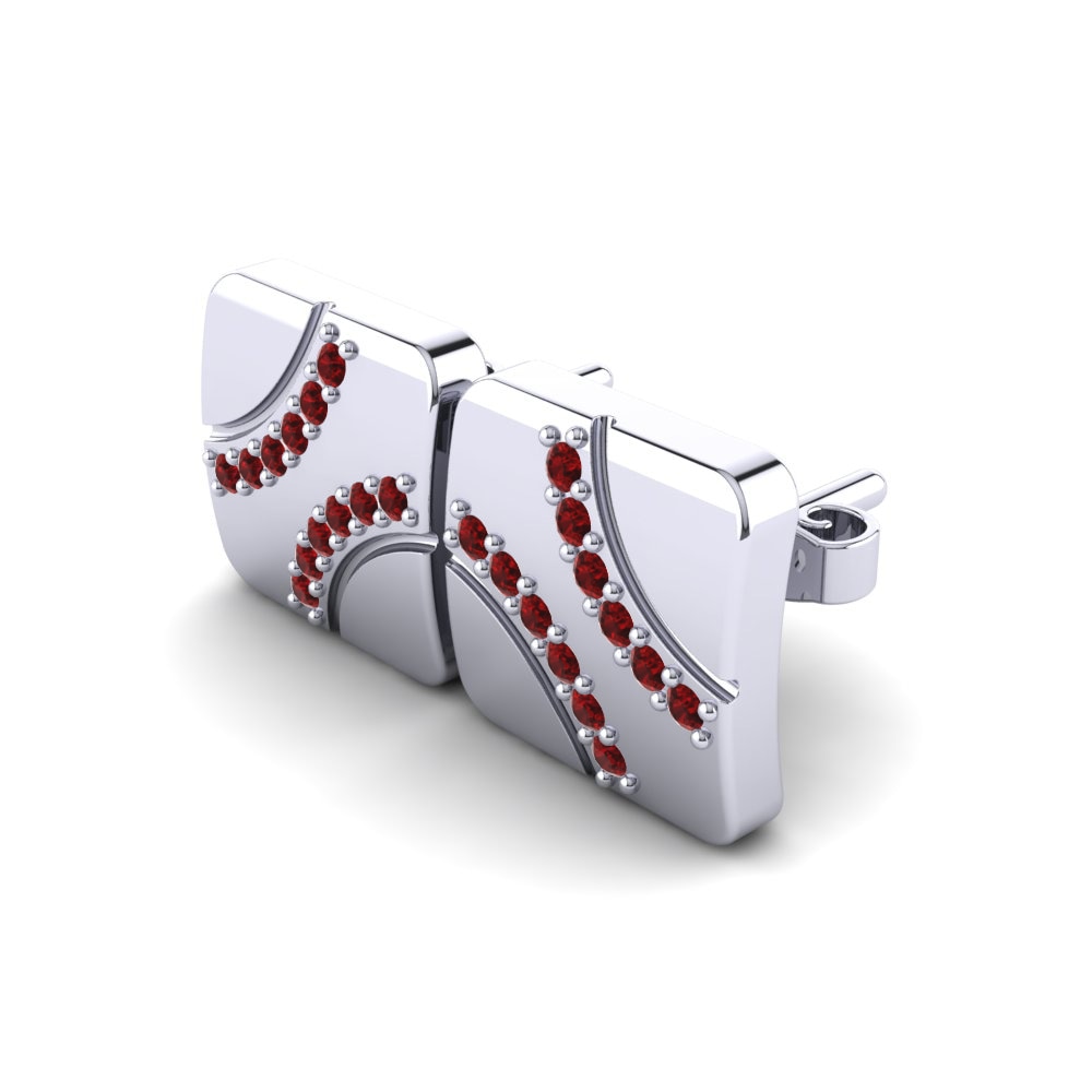 Đá Zirconia Đỏ Bông tai nữ Tenvir