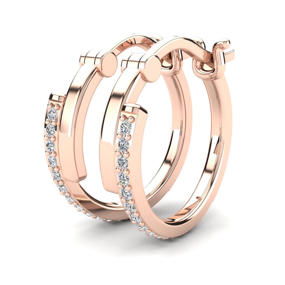 18ct Rose Gold Women's Earring Tercimer