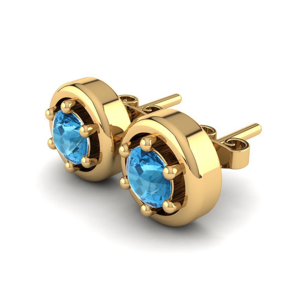 Blauer Topas Damen ohrring Terlan