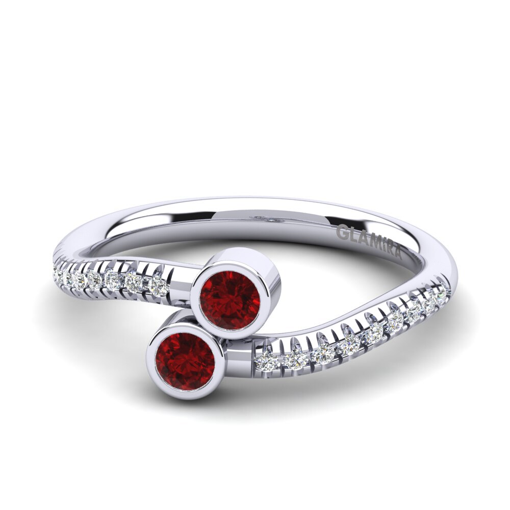 Zircone Rouge Bague de fiançailles Themis
