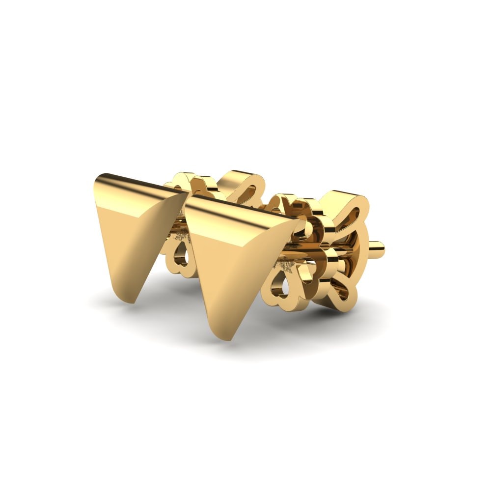 9k Oro Amarillo Pendientes Trekendesh
