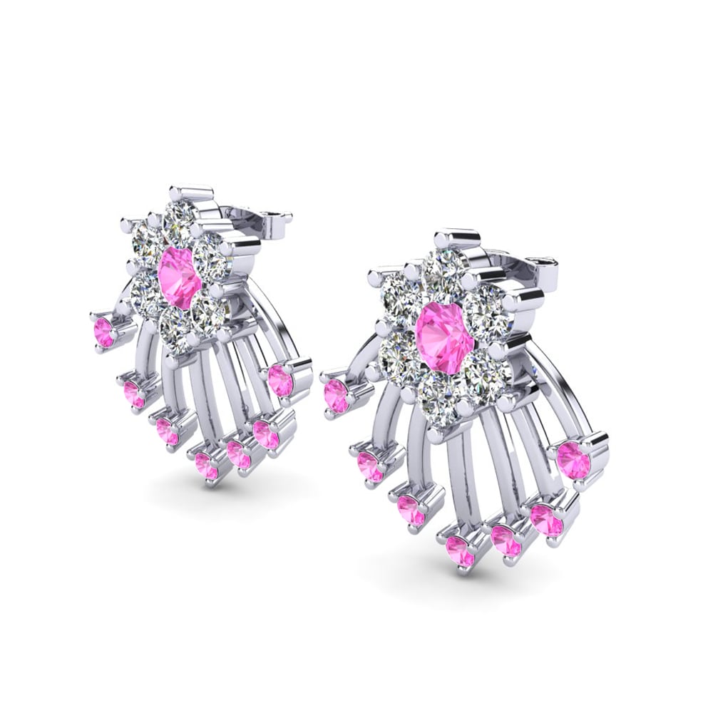 Tourmaline Rose Boucle d'oreille femme Vamika