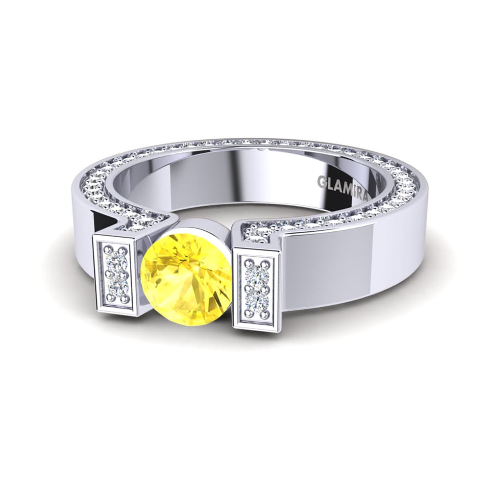Yellow Sapphire Engagement Ring Viveca
