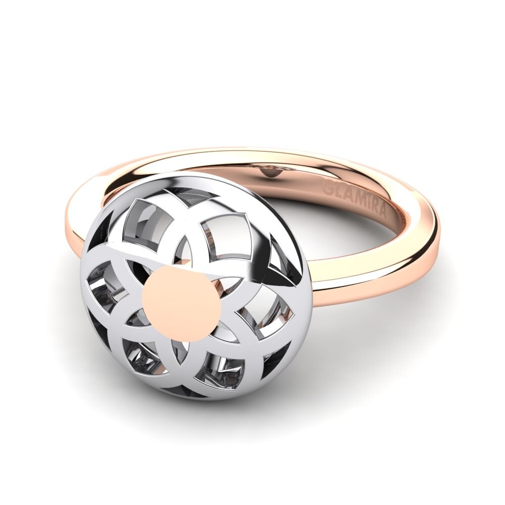 9k Oro Rosa & Blanco Anillo Pasyon