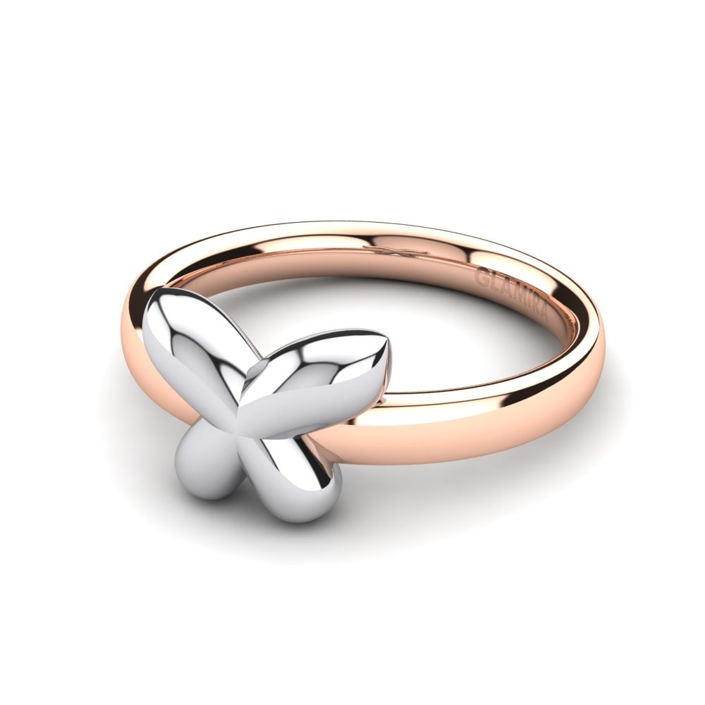 9k Oro Rosa & Blanco Anillo Farfett