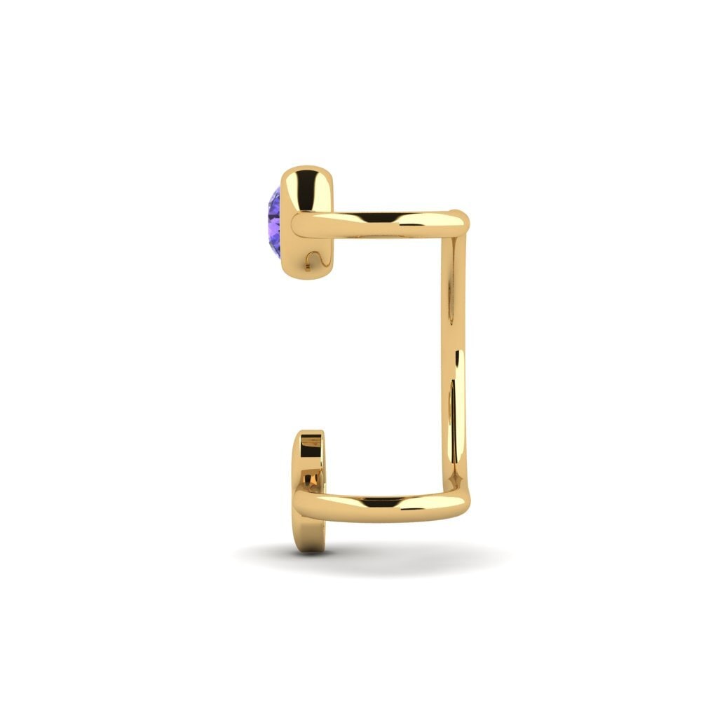14ct Yellow Gold Tanzanite Women's Earring Aara