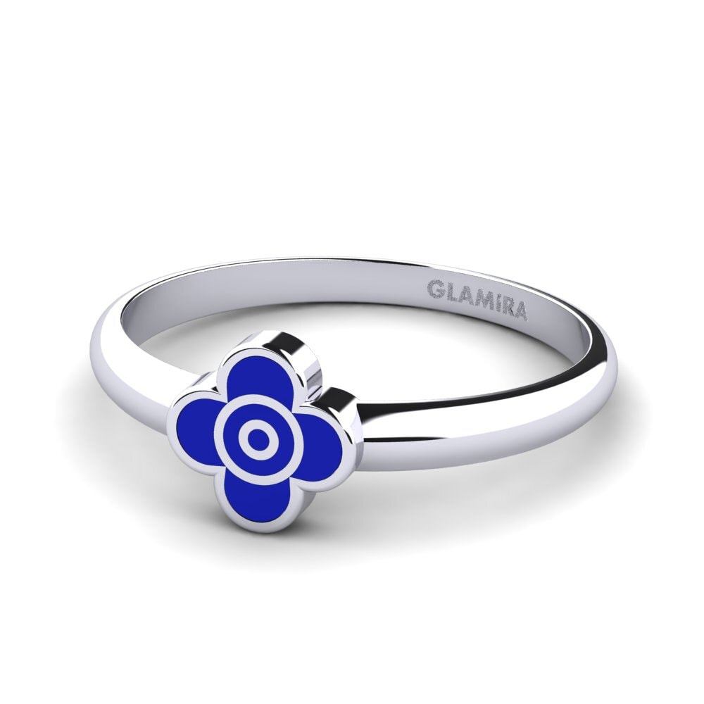White Silver Ring Abbety