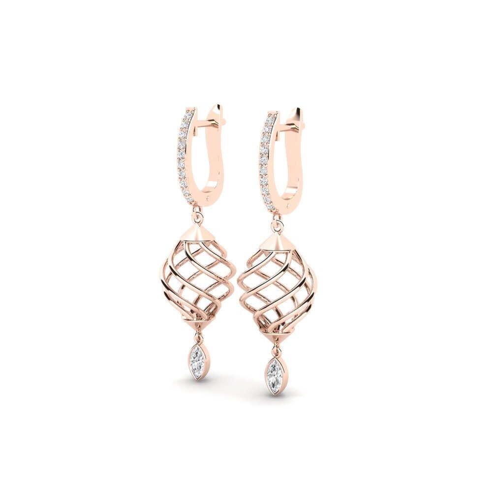 Saphir Blanc Boucle d'oreille femme Abbey