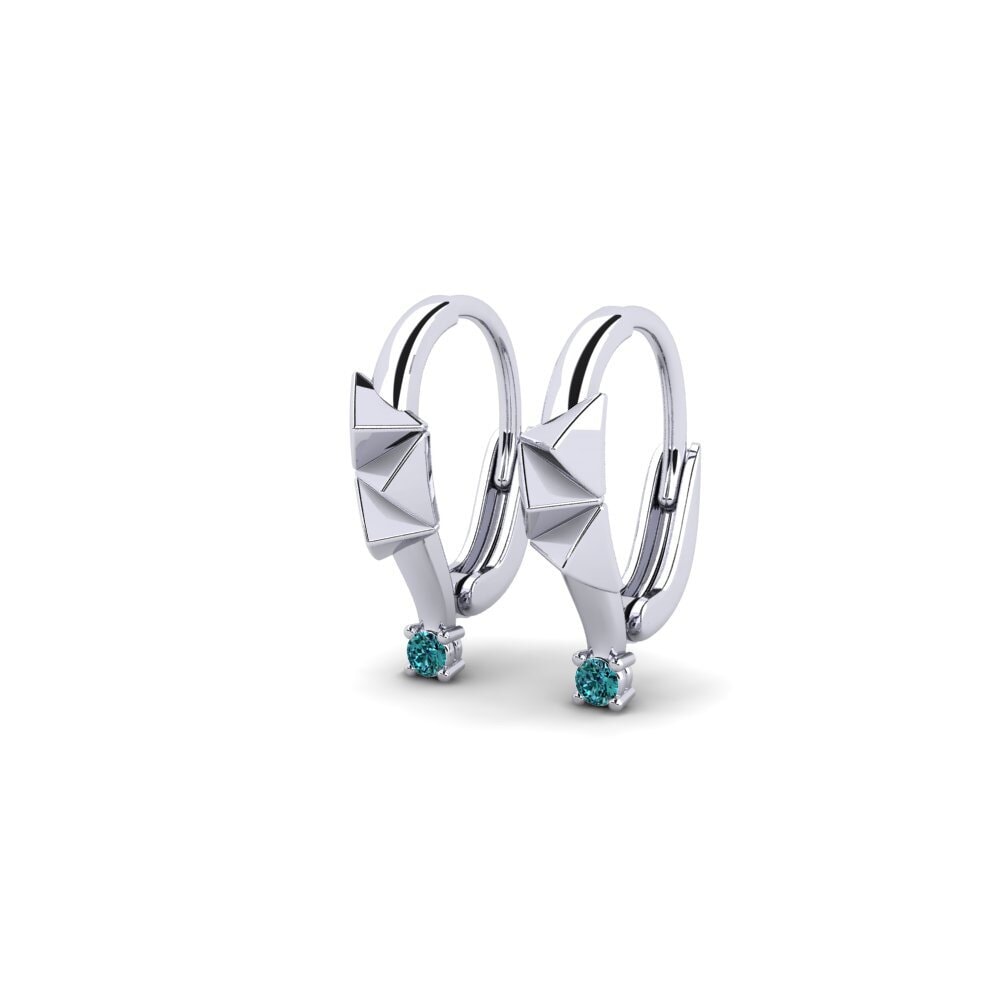 Platino Diamante Azul Pendiente de mujer Abbotswell