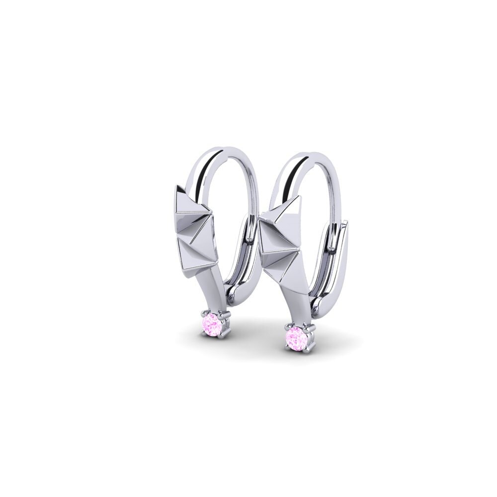 Platino Zafiro Rosado Pendiente de mujer Abbotswell