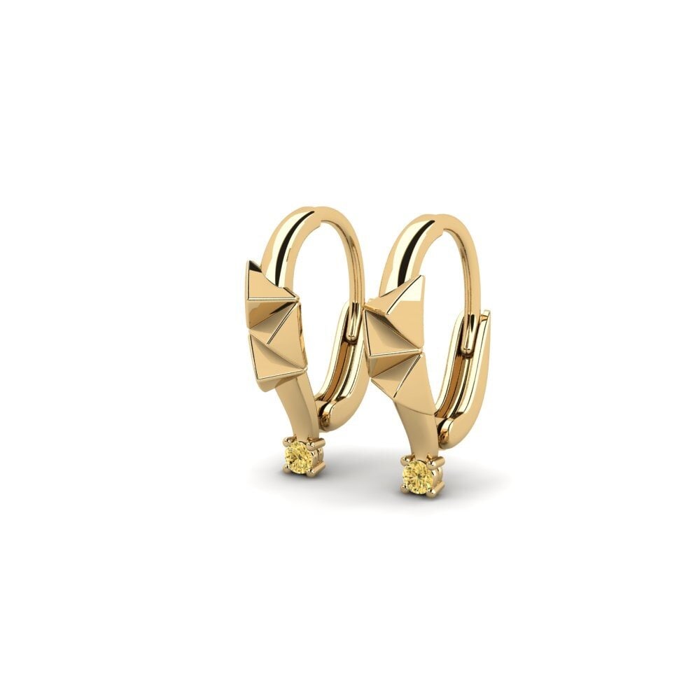 Gele Diamant Dames Oorbellen Abbotswell