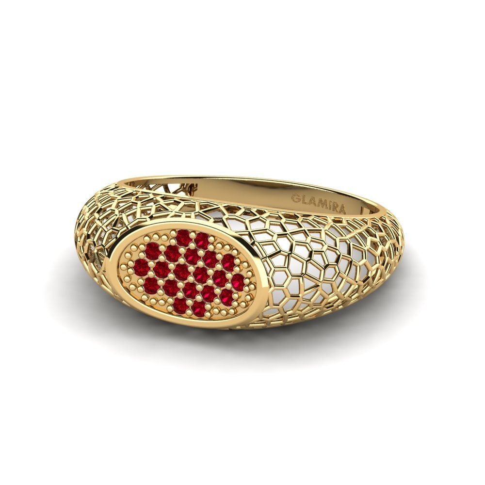 Zircone Rouge Bague Abele
