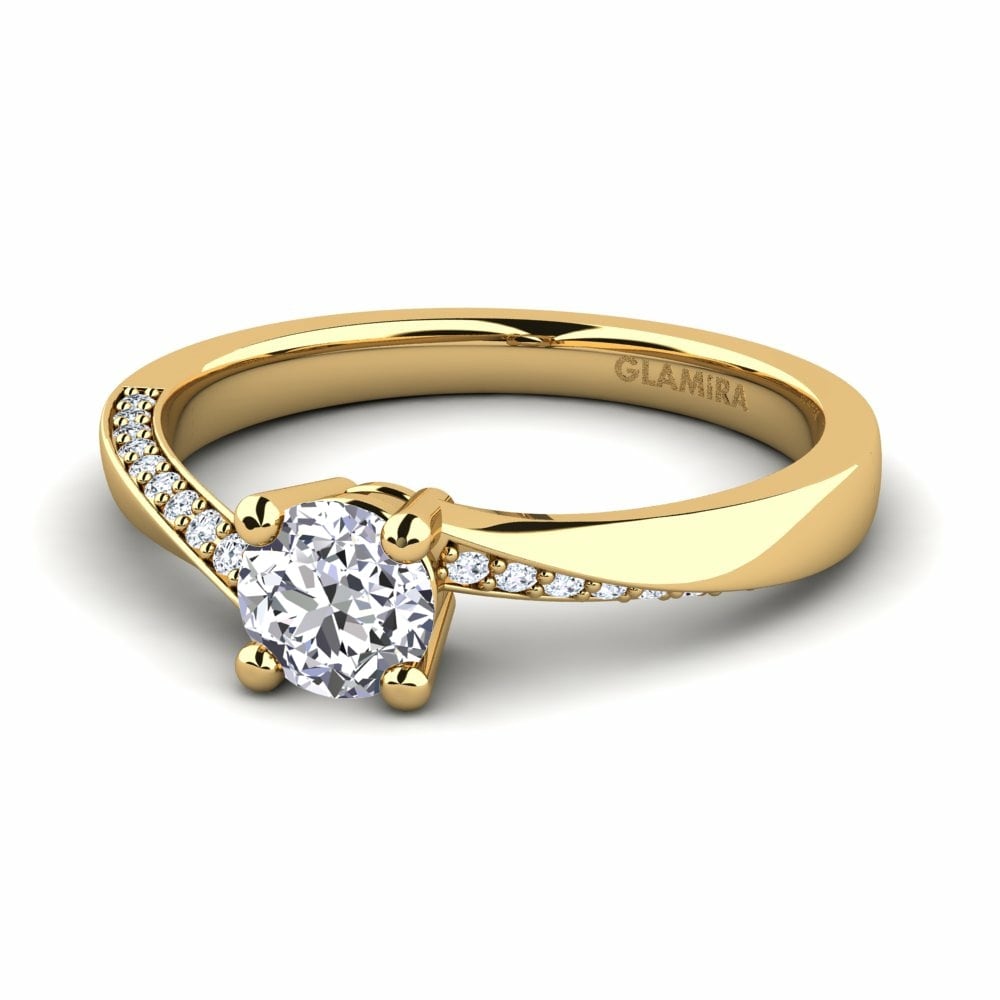 18k Yellow Gold Engagement Ring Abella