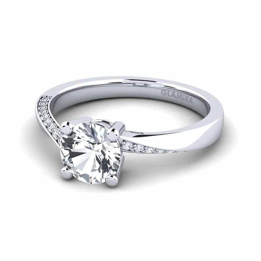 Circón Blanco Anillo de compromiso Abella 1.0 crt
