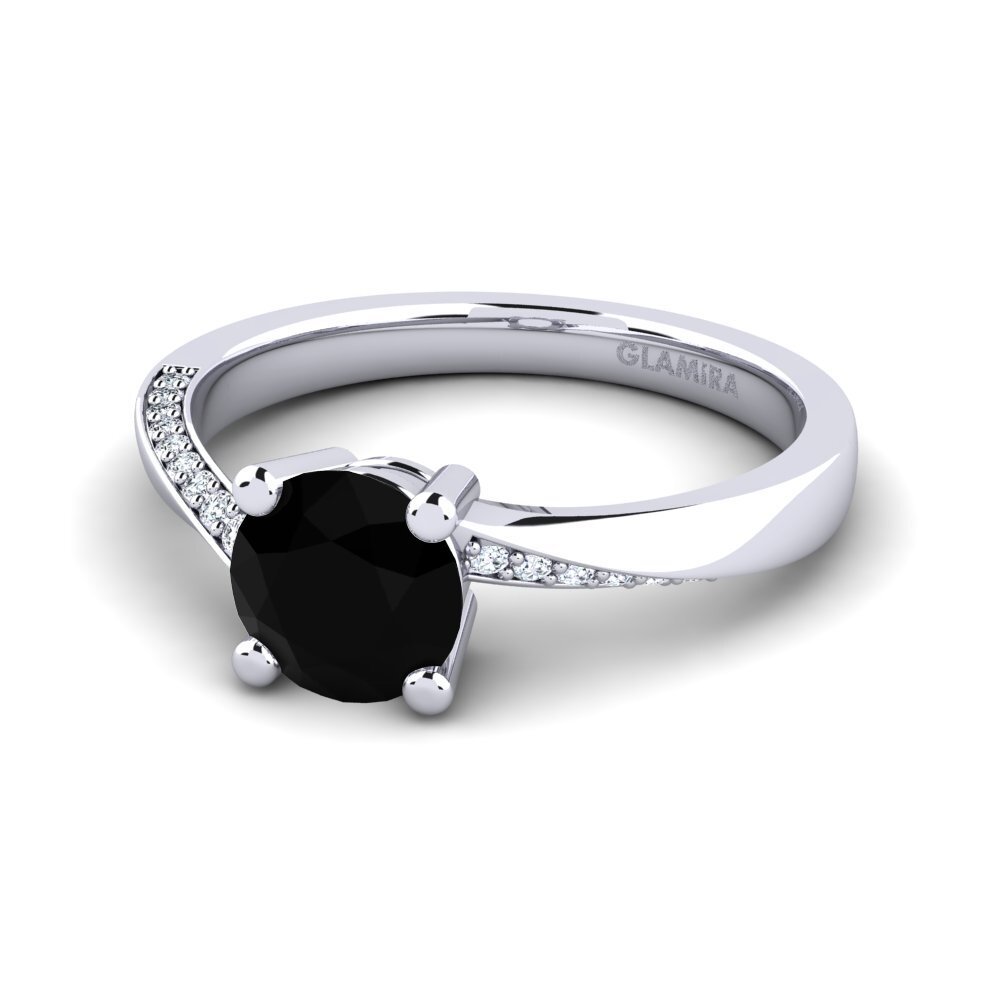 Sort Safir Forlovelsesring Abella 1.0 crt