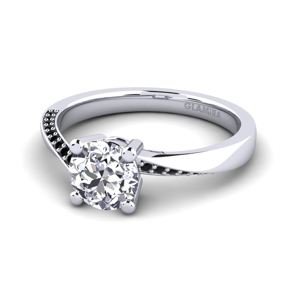 18k Oro Blanco Diamante Anillo de compromiso Abella 1.0 crt