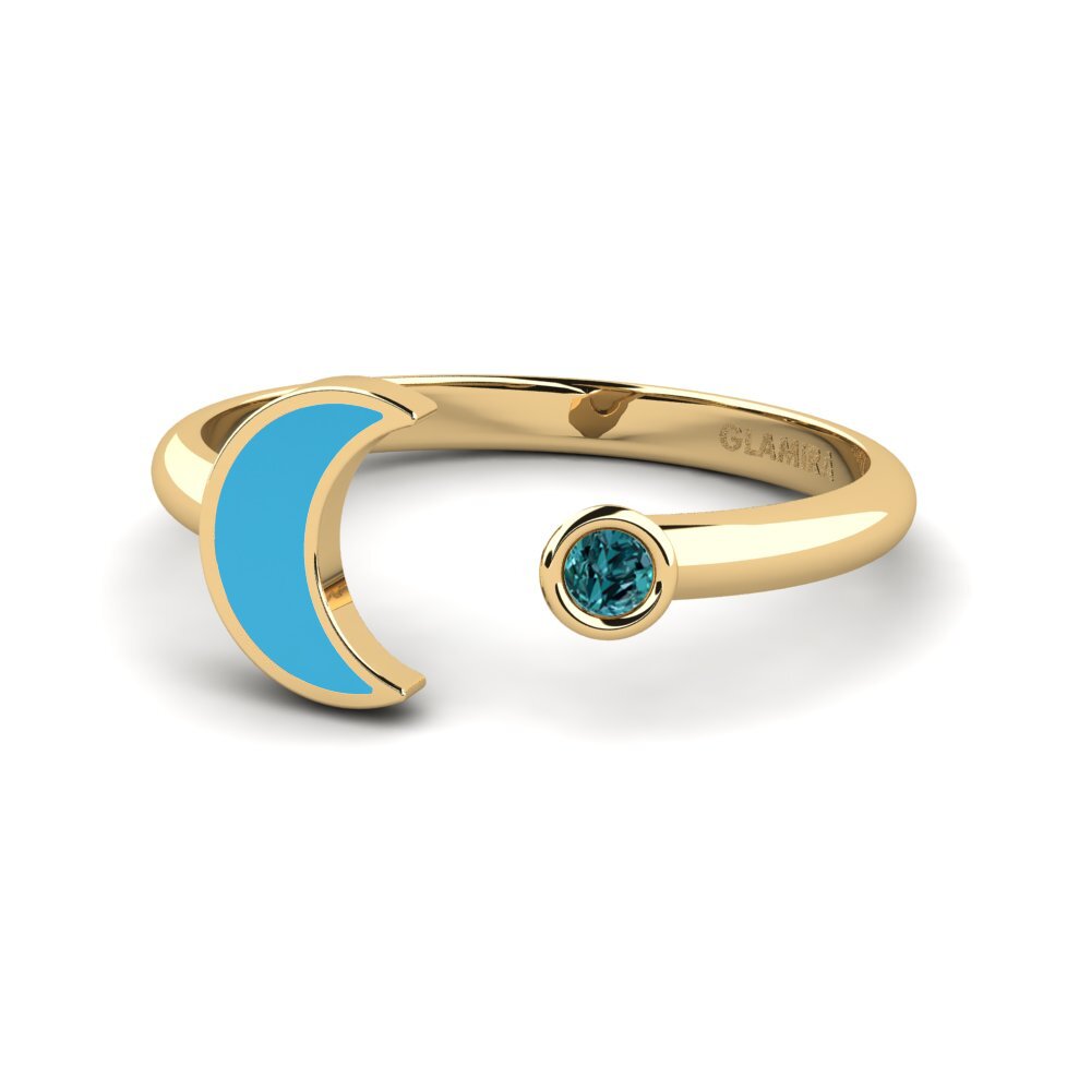 Blauer Diamant Ring Abeluie